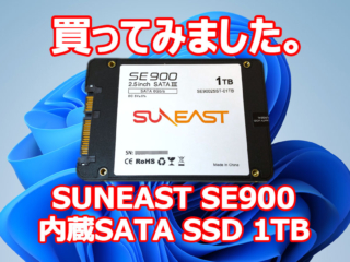 買ってみました。SUNEAST SE900 内蔵SATA SSD 1TB